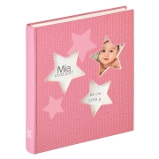 Pige fotoalbum med stjerner - pink