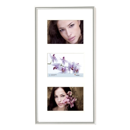 Fotoramme til 3 billeder - silver